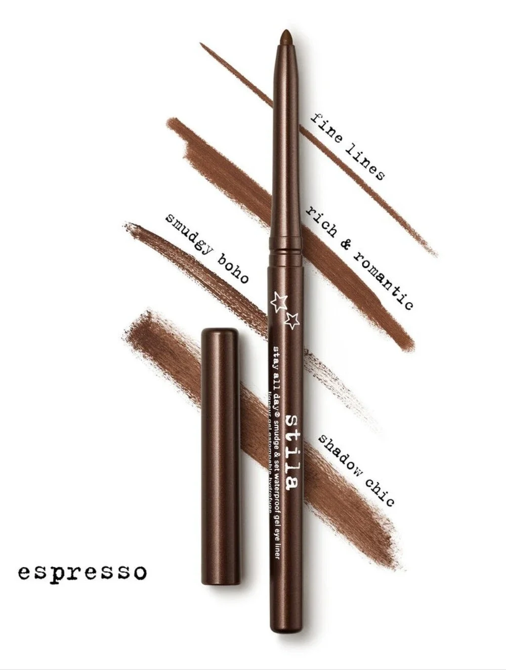 Stila Stay All Day Smudge & Set Waterproof Gel Eye Liner in Espresso, NIB